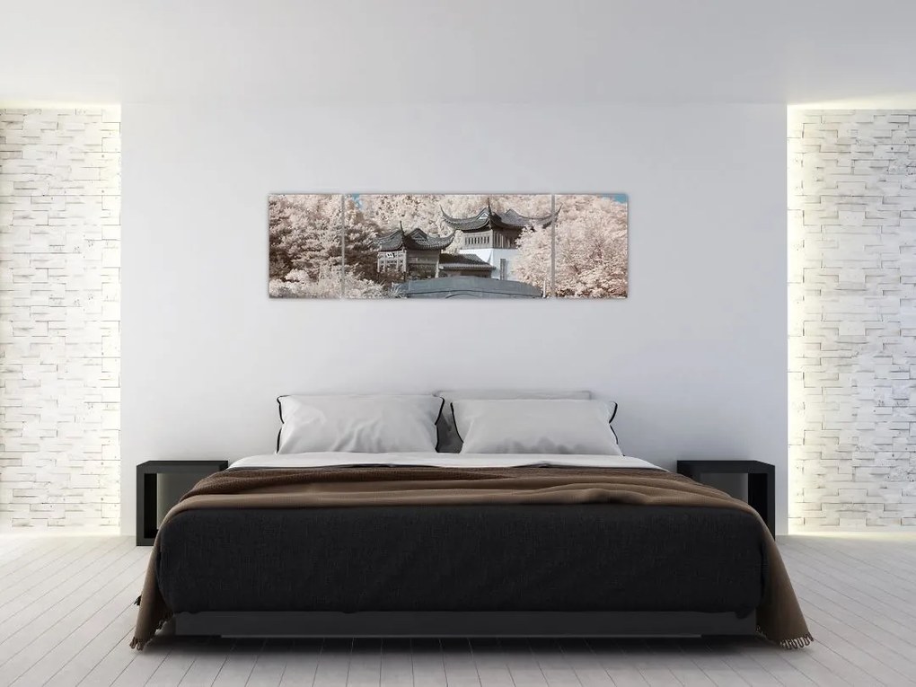 Obraz - Kwitnące drzewa w Azji (170x50 cm)