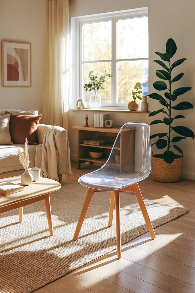 Przezroczyste krzeso Kelen