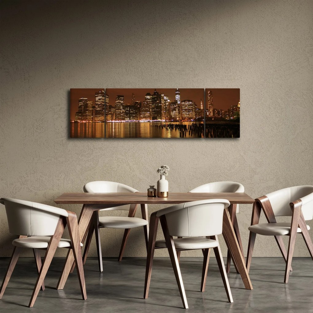 Obraz miasta nocą (170x50 cm)