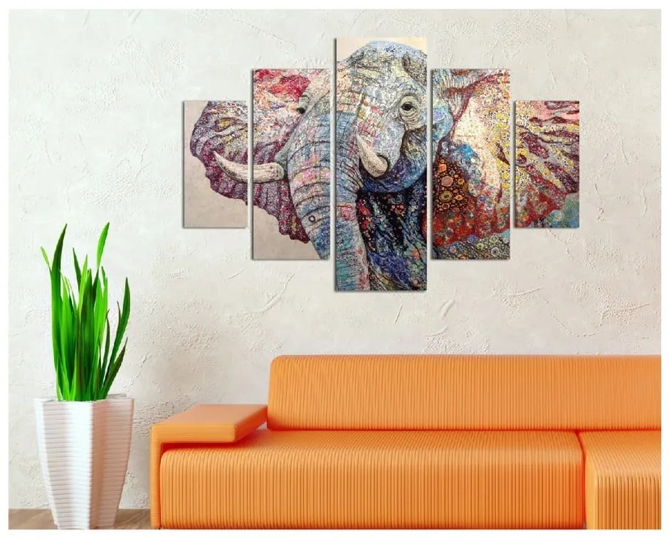 Obraz 5-częściowy Elephant
