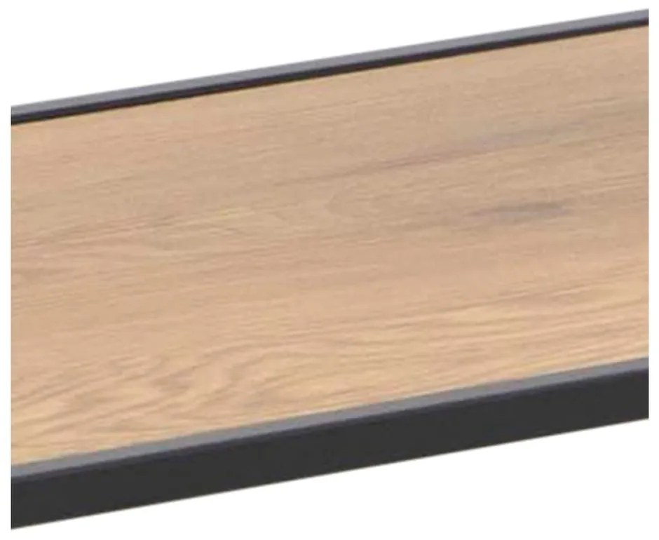 Czarno-naturalny regał w dekorze dębu 77x175 cm Seaford – Actona