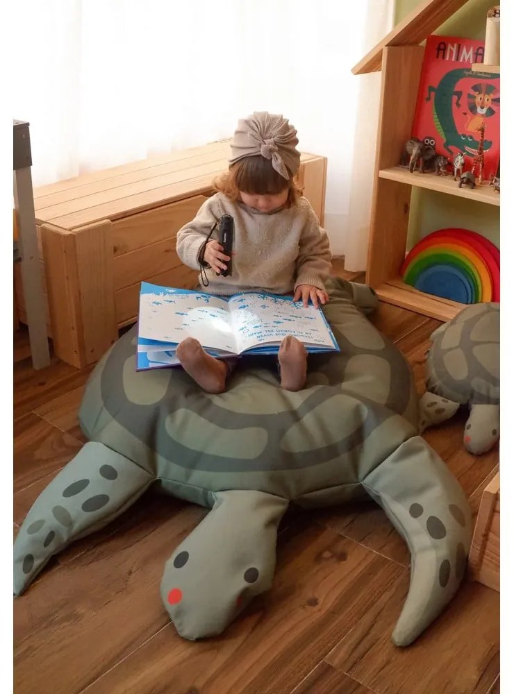 Zielony dziecięcy worek do siedzenia Turtle – Little Nice Things