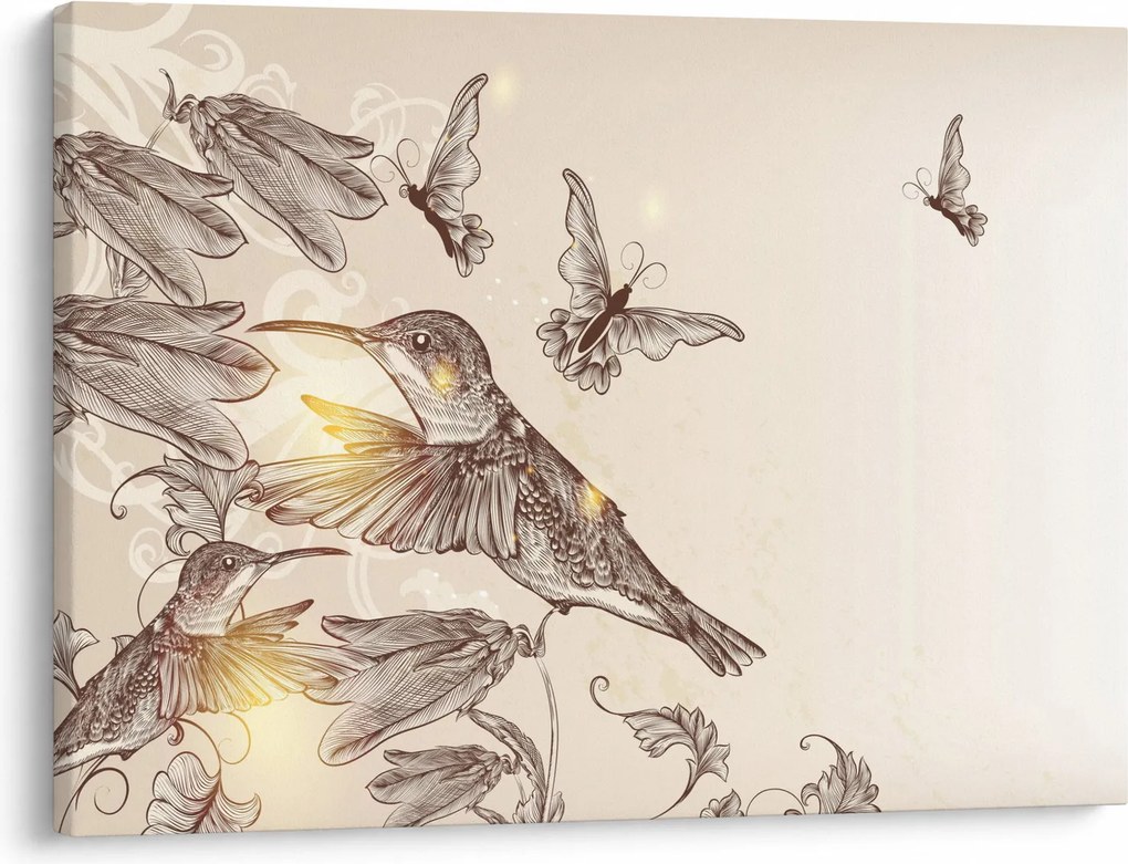 Obraz - Kolibry (70x50 cm)