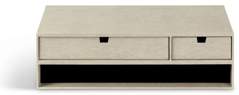 Kartonowy organizer na dokumenty z szufladką Ted Canvas Paper Laminate – Bigso
