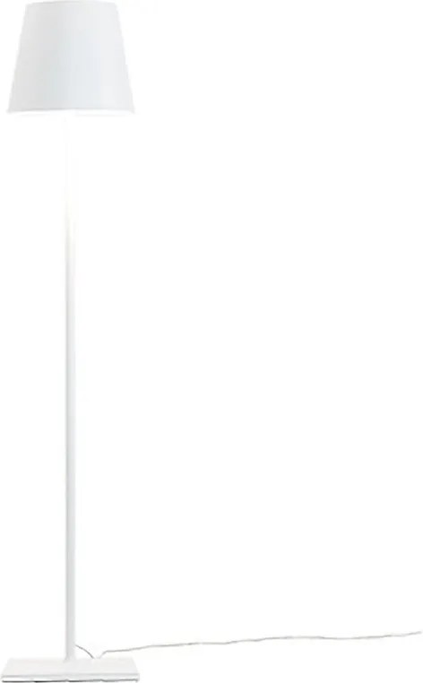 Lampa podłogowa Poldina White 230V z wtyczką 28x150cm – nowoczesny design z aluminium