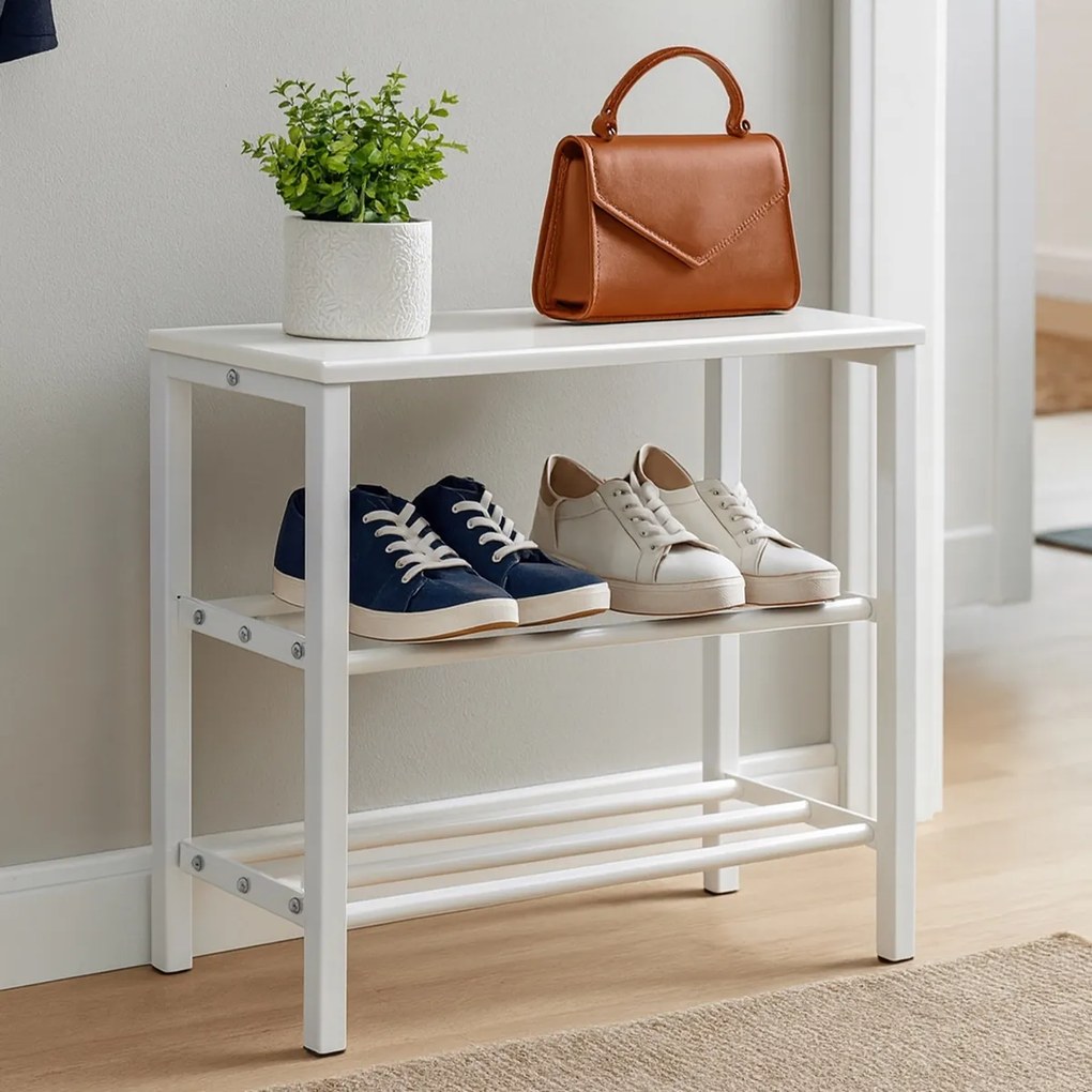 Szafka na buty 83168-42 WT, metal, biała