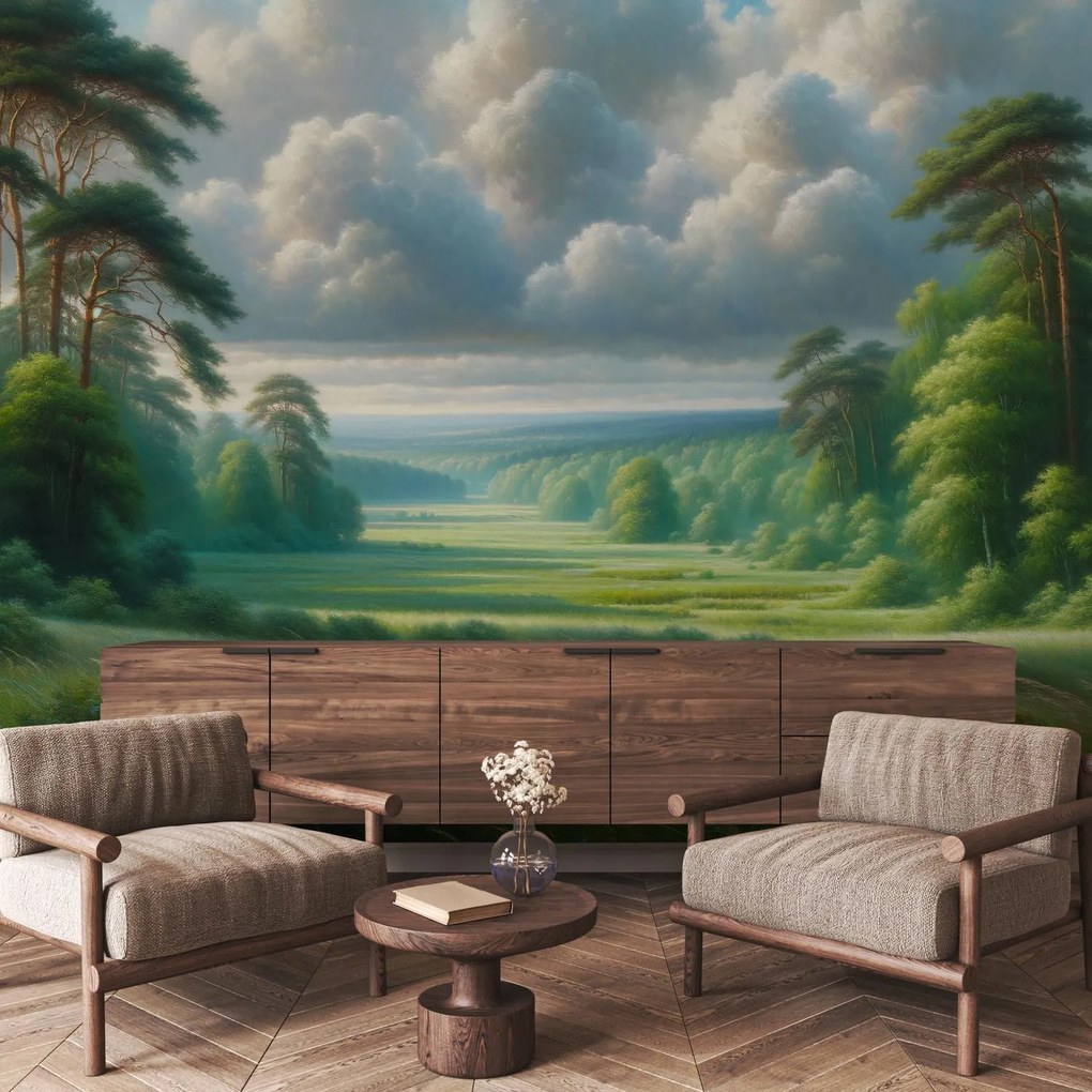 Fototapeta - Zielony krajobraz (196x136 cm)