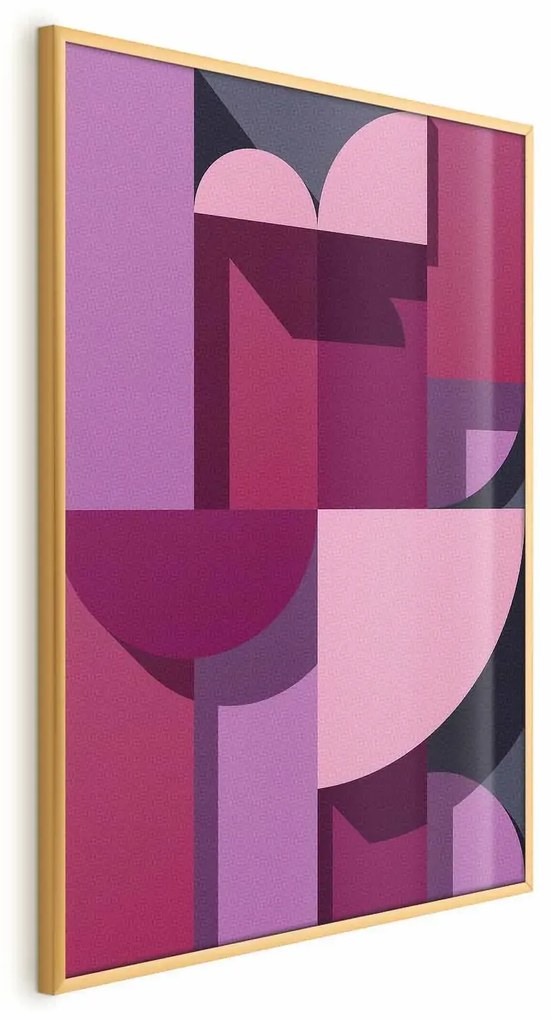Plakat Abstrakcyjne home 29,7 x 42 cm z ramą złotą bez marginesu ARTGEIST B