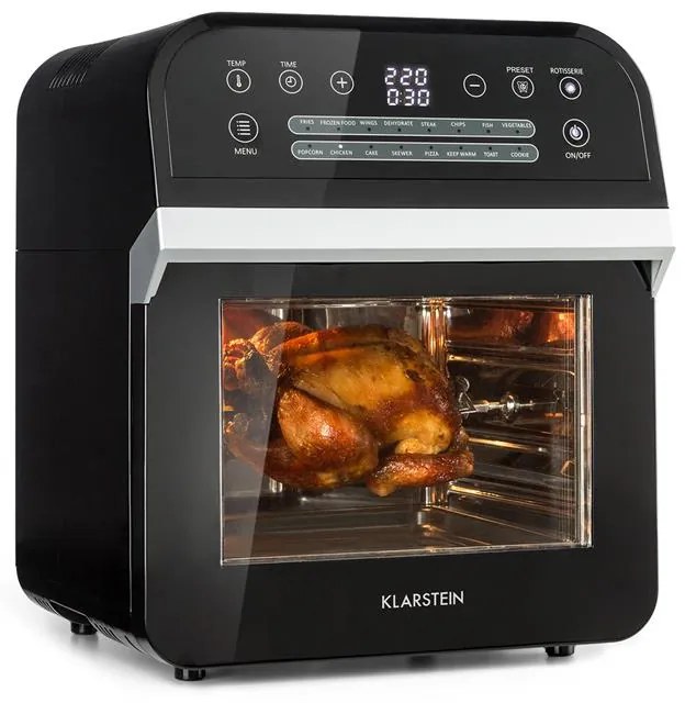Klarstein AeroVital Cube 1600W 12L Piekarnik Elektryczny z Termoobiegiem Czarna