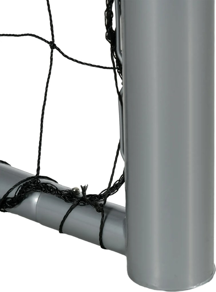 SPORTNOW Bramka piłkarska odporna na warunki atmosferyczne, stabilna konstrukcja metalowa, siatka odporna na rozdarcia, 160W x 240D x 85S cm, Szara