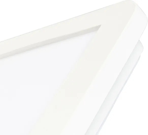 Lampa sufitowa biała 30 cm z LED 3-stopniowy ściemniacz IP44 - Steve