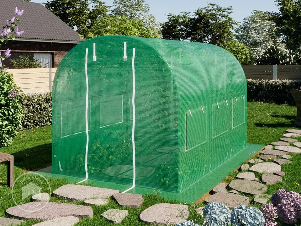 TOOLPORT 2x3m Tunel foliowy, plandeka PE, zielony - (8933)