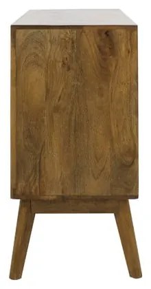 Brązowa niska komoda z litego drewna 114x80 cm Espita – Light & Living
