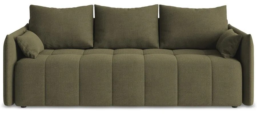Rozkładana/ze schowkiem sofa w kolorze khaki 225 cm Moku – Makamii