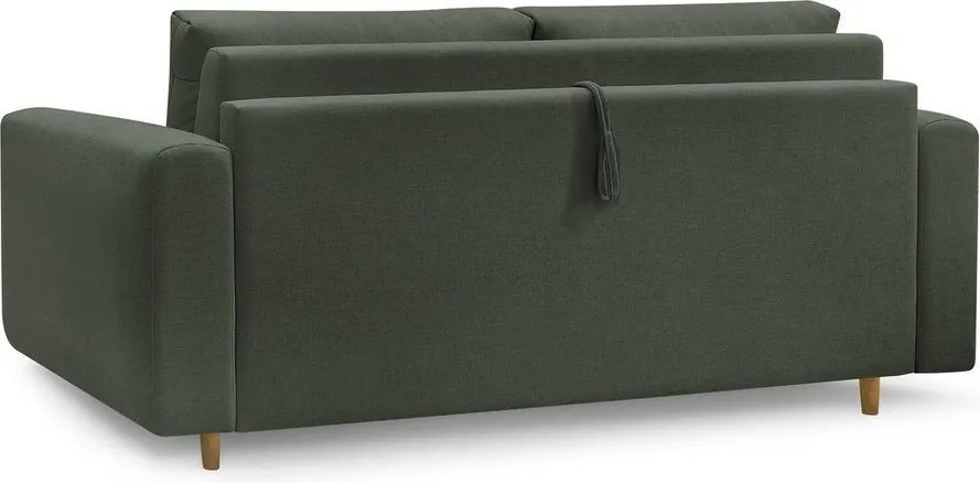 Zielona sofa do spania/rozkładana 220 cm Cocoone – Bobochic Paris