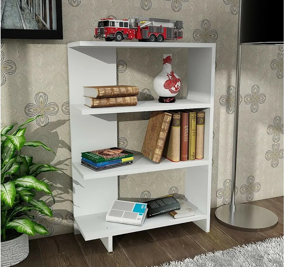 Półka skandynawska – 61,5 x 90 x 24 cm – biała – płyta wiórowa pokryta melaminą