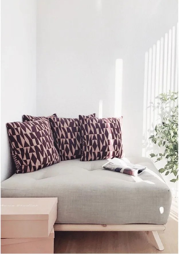 Podnóżek z szarym obiciem Karup Design Senza Natural/Grey