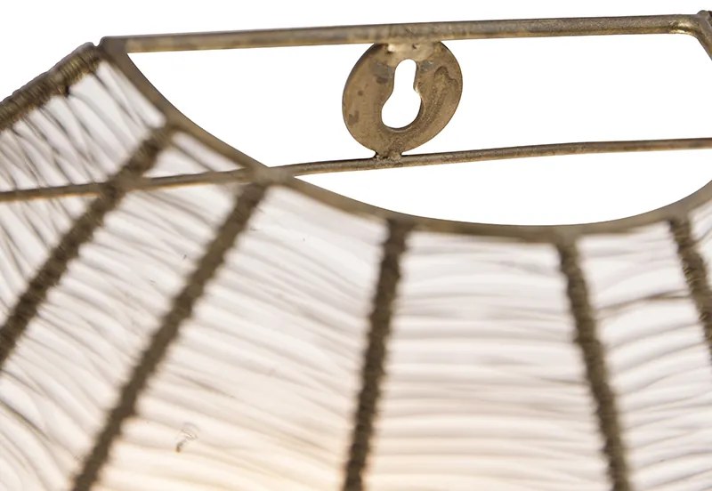 Industrialna lampa ścienna brązowa z czarnym - Dong