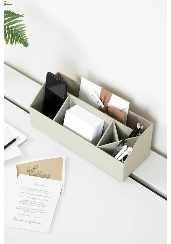 Kartonowy organizer na artykuły papiernicze Elisa Canvas Paper Laminate – Bigso