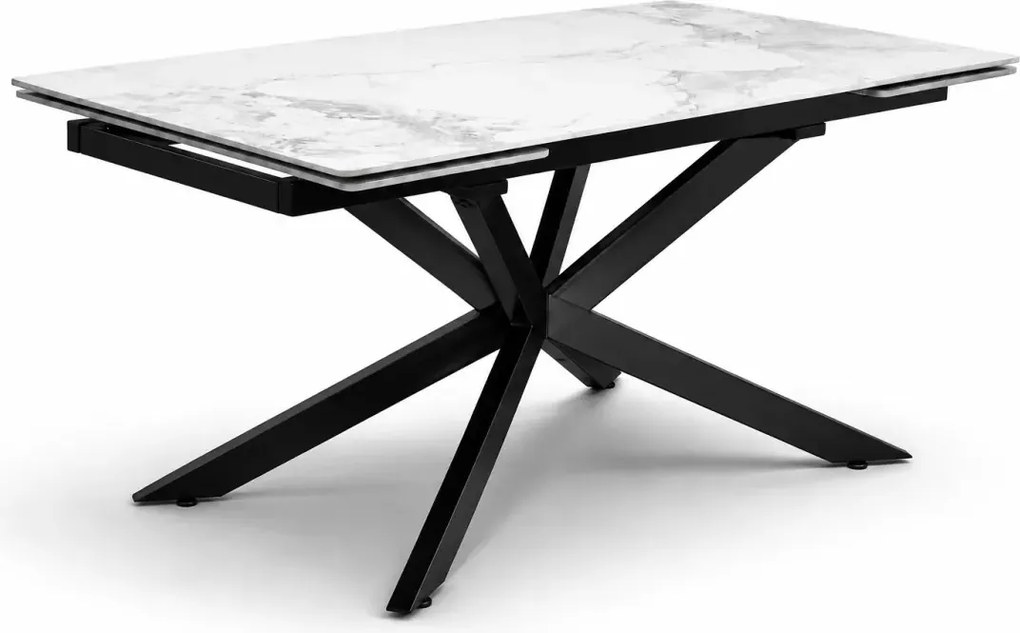 Duży rozkładany stół 160 do 240 cm ceramiczny blat marmur na 10 osób