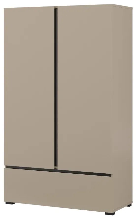 Komoda wysoka CROSS 2D1S 89cm congo/czarna HELVETIA