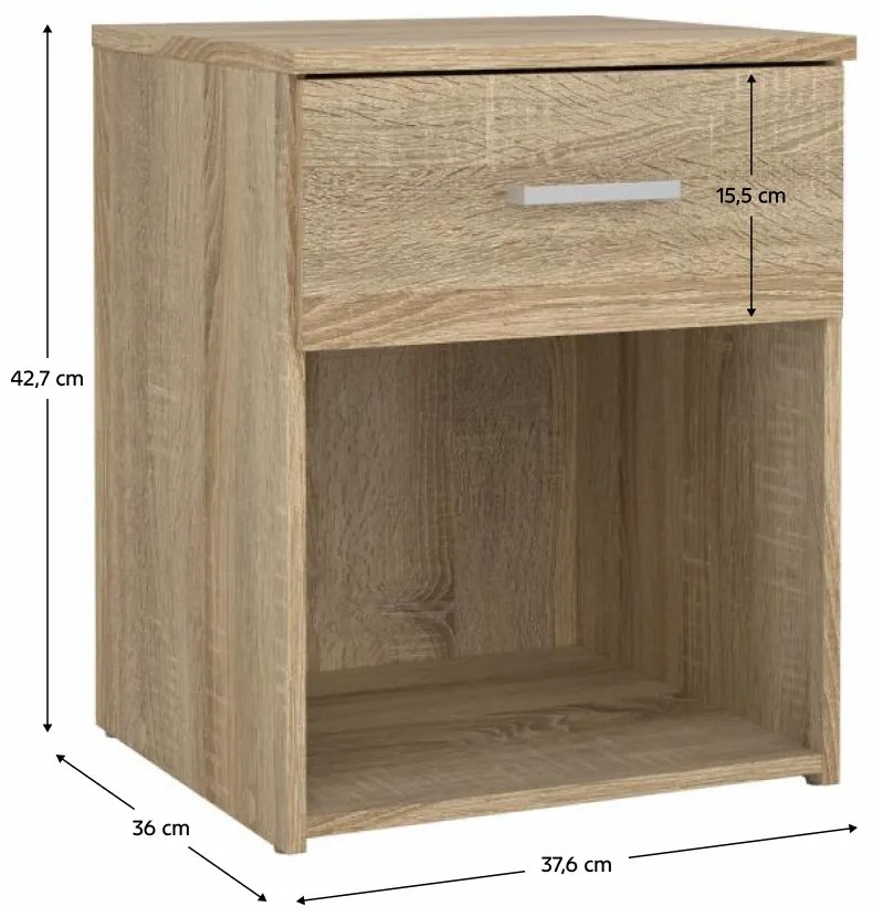 Szafka nocna GARBO, dąb sonoma