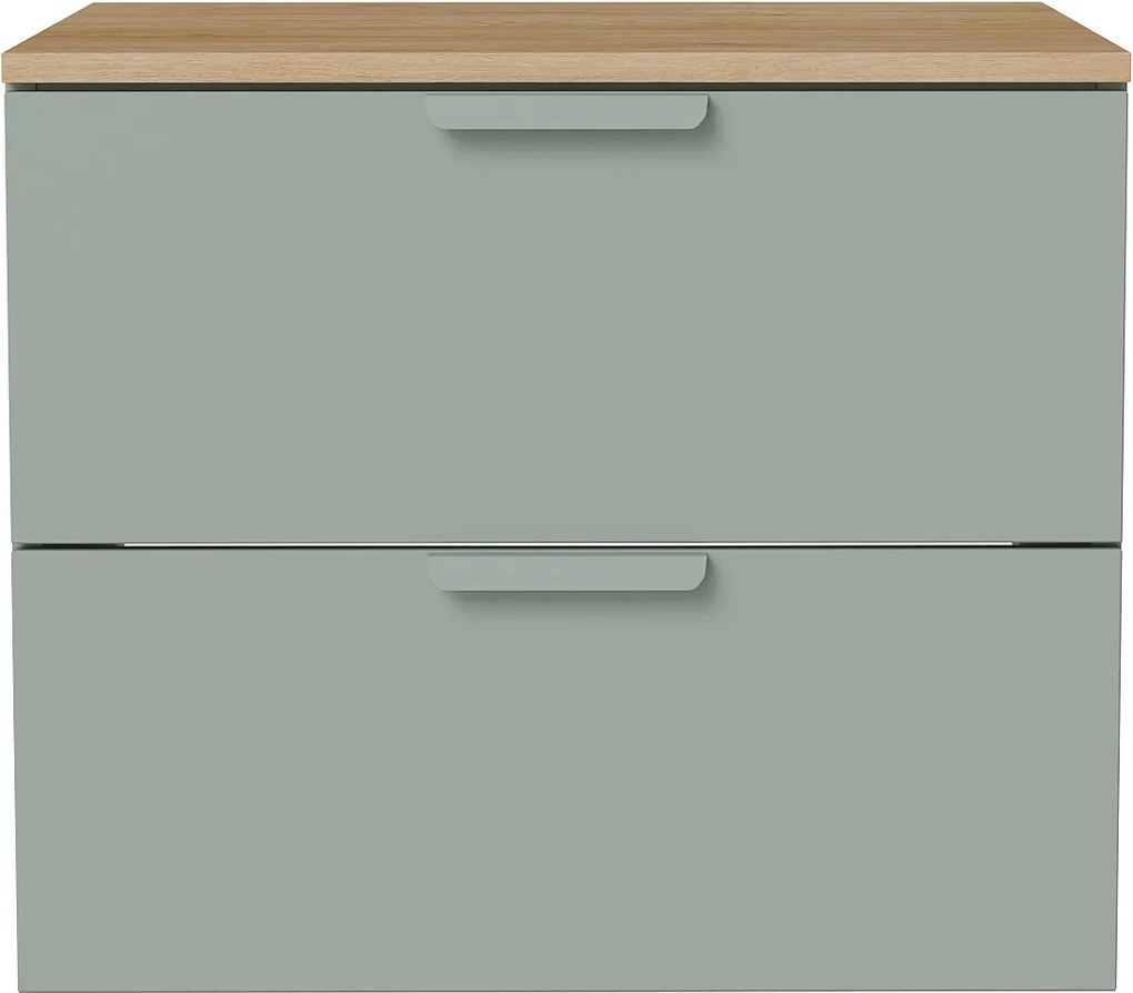 Wisząca szafka podumywalkowa z półką – Szałwiowa zieleń – S60 cm – AVORELI