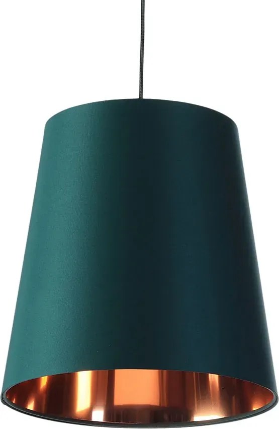 Zielona lampa wisząca stożek z wnętrzem rose gold - 3X S403 M1-T83