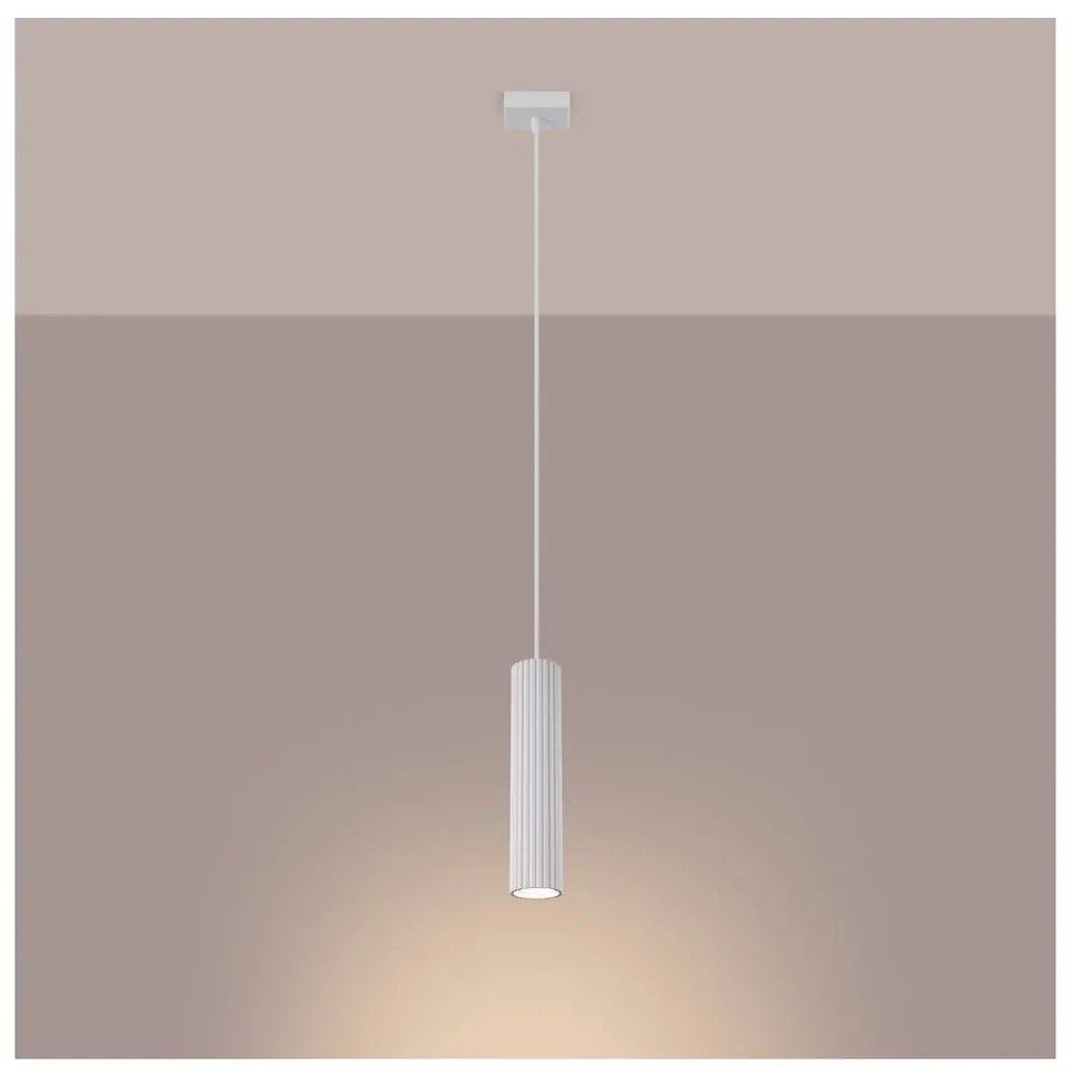 Biała lampa wisząca Gleam – Sollux