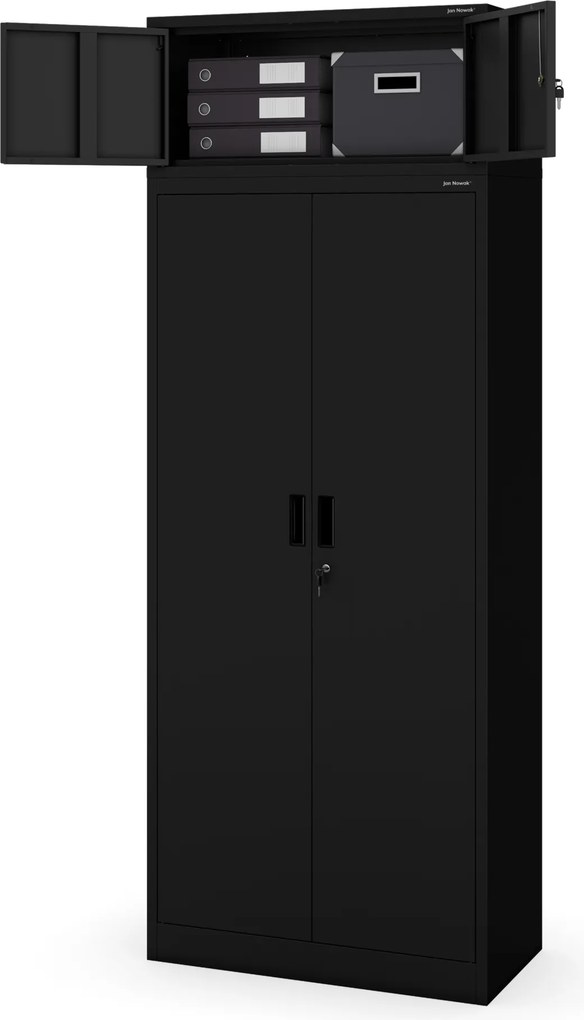 Nadstawka na szafę czarna, 800x380x400 mm: EWA
