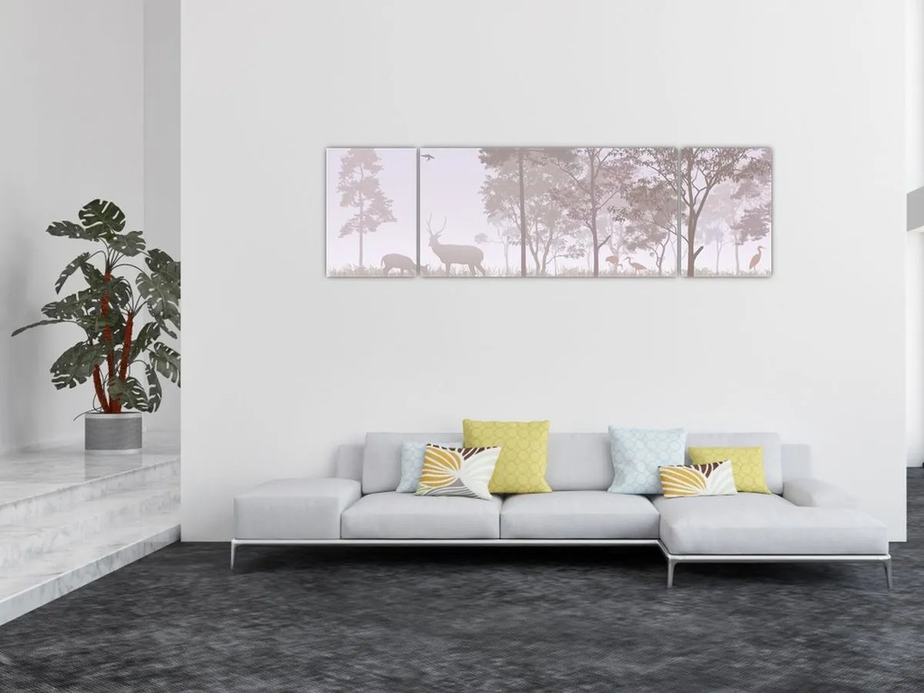 Obraz - Lasek, jednokolorowy (170x50 cm)