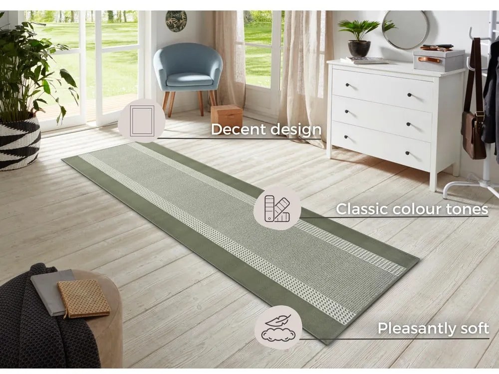Zielony chodnik 80x300 cm Band – Hanse Home
