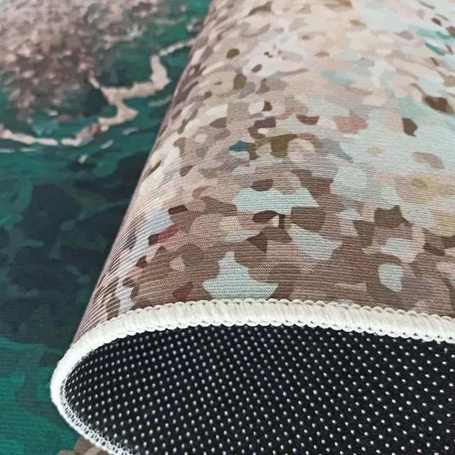 Nowoczesny zielony dywan z krótkim włosiem 80cm W6-W24