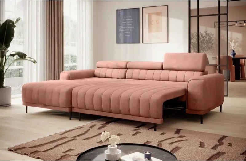 Narożnik CALDO S/MINI Lewostronny z funkcją spania wolnostojąca w tkaninie RUN AGAIN 61 WERSAL