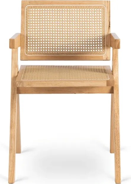 Krzesło Drewniane MADERA Dąb/Beż Ażurowe Klasyczne Retro