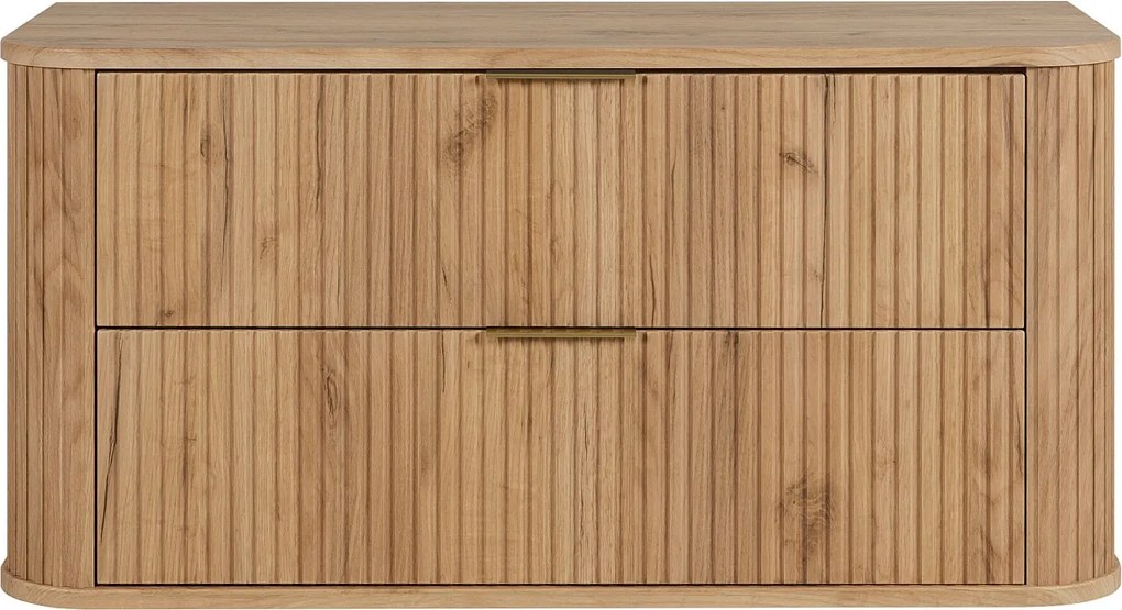 Szafka łazienkowa, dąb Craft, uchwyt złoty, 41,5 x 100 x 51,7 cm