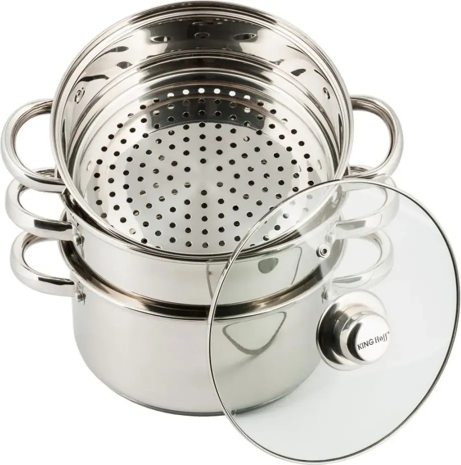 Stalowe garnki do gotowania na parze 22cm R7-L12