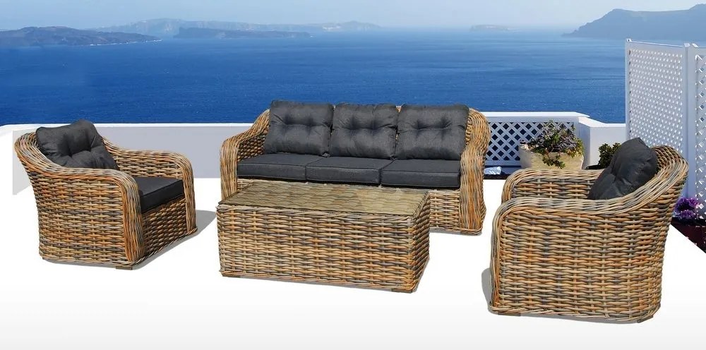 Zestaw ogrodowy RICHMOND wykonany ze sztucznego rattanu