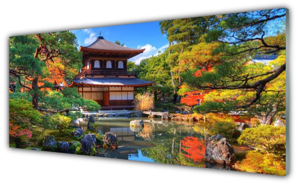 Panel Szklany Ogród Japonia Krajobraz