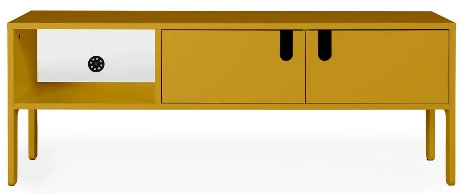 Żółta komoda pod TV Tenzo Uno, szer. 137 cm