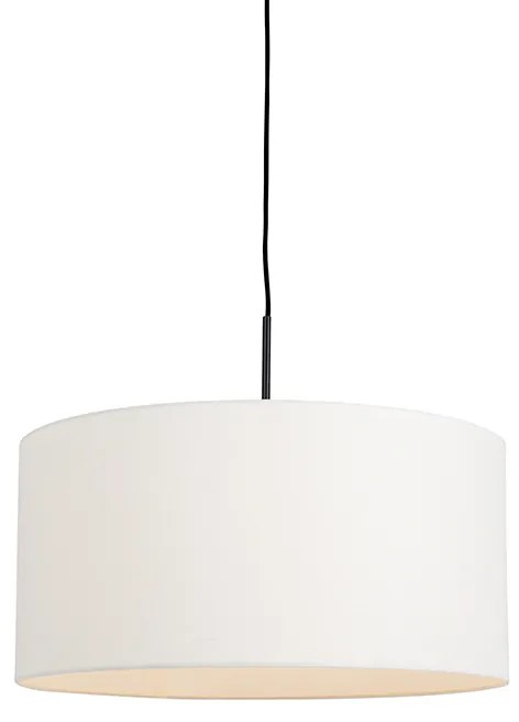 Lampa wisząca czarna klosz biały 50cm - Combi