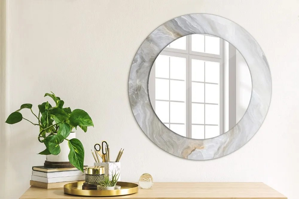 Lustro dekoracyjne okrągłe Abstrakcyjny marmur