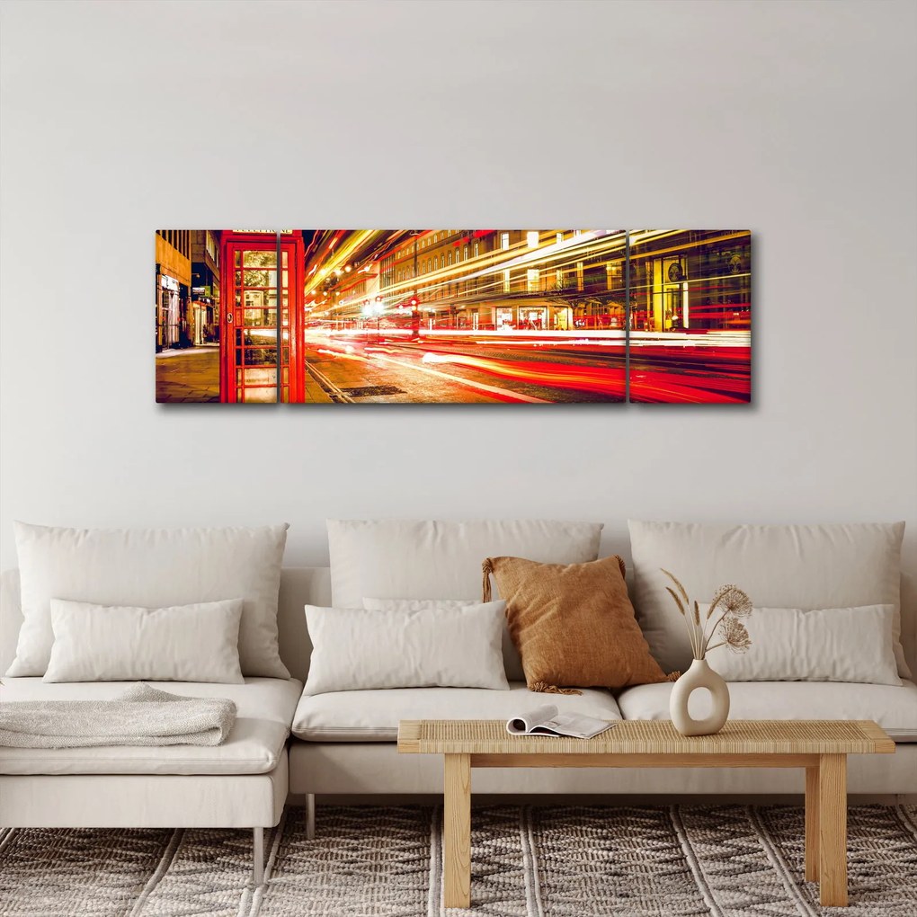 Obraz czerwonej budki telefonicznej w Londynie (170x50 cm)