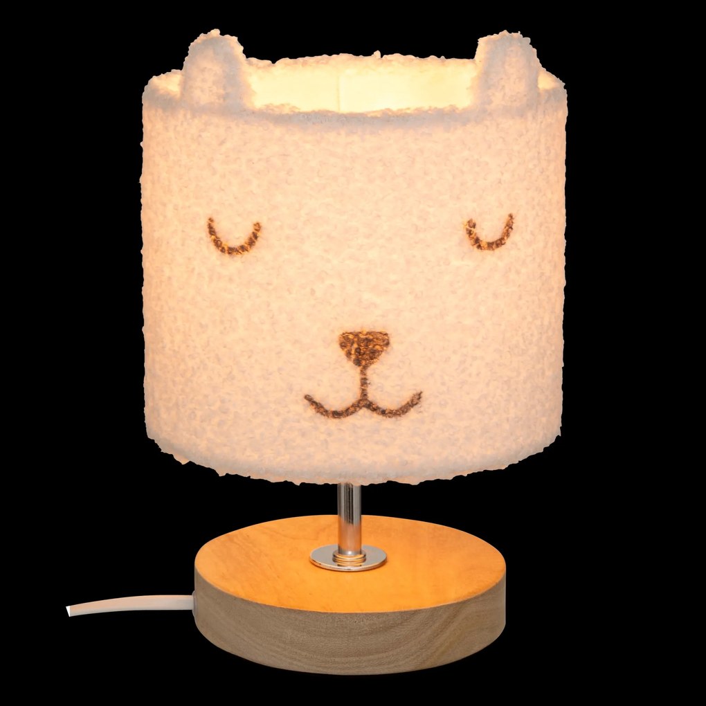 Lampka nocna dla dzieci TOXEY, miś z uszkami, Ø 15 cm
