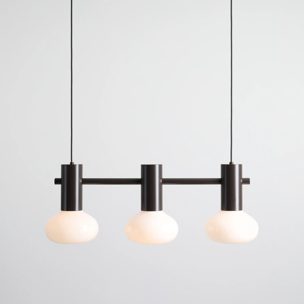 Nowoczesna lampa nad stół do salonu lub jadalni - Flo 3 Mokka