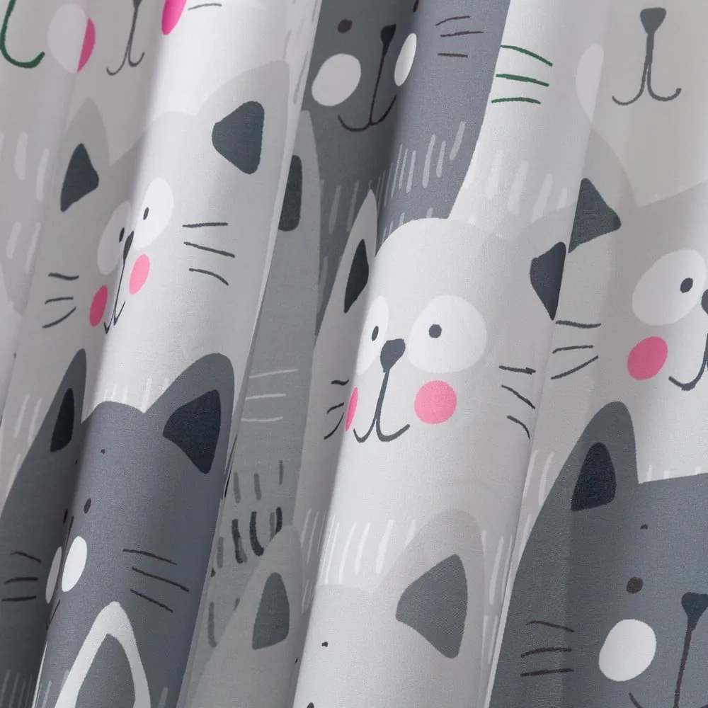 Zasłona prysznicowa Casa Selección Gatos, 180x200 cm