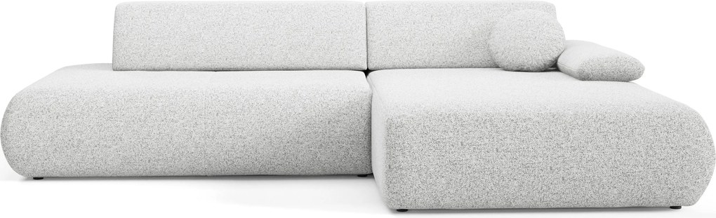 Masseno Narożnik DELTA z funkcją spania i pojemnikiem na pościel Narozniki L, Rozkładana sofa - Jasnoszary, PUENTE 80