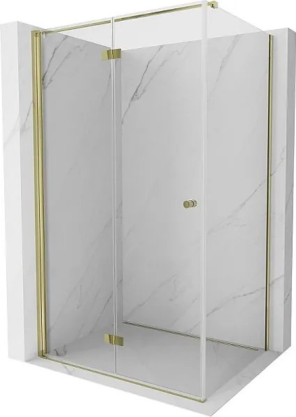 Mexen Mist-F kabina prysznicowa składana lewa 120 x 100 cm, transparent, złota - 8A6T-120-100-50-00-L