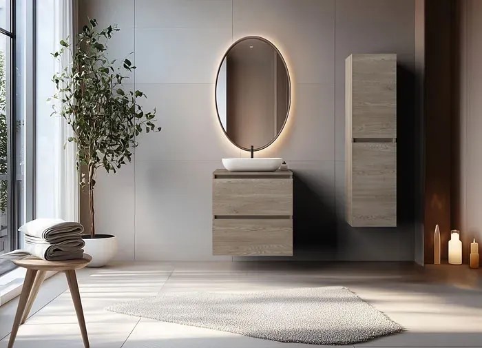 Komplet mebli do łazienki ciemny dąb N8-N68