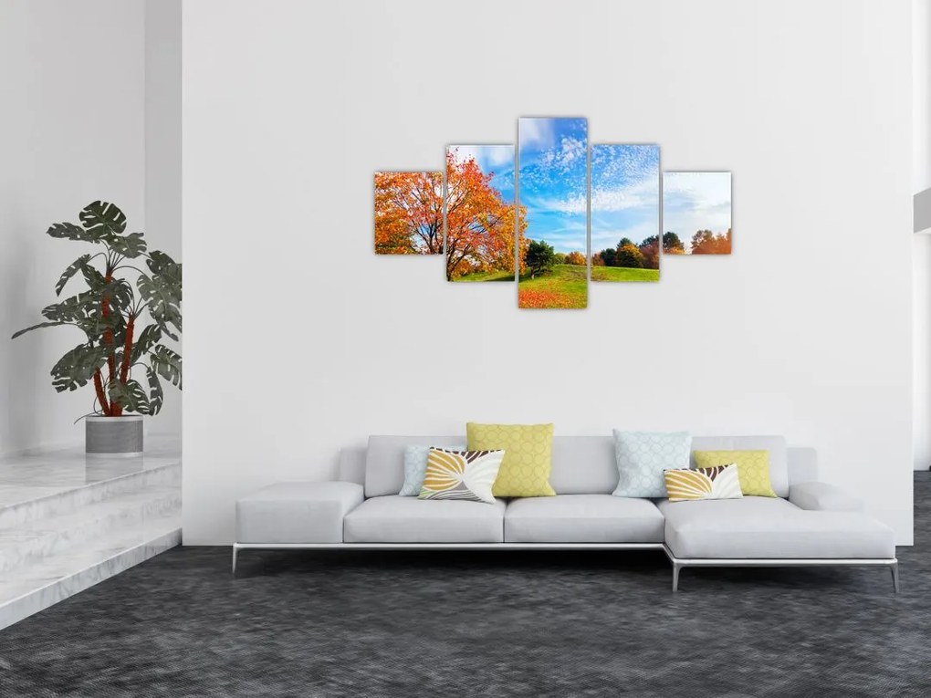 Obraz - Jesienny krajobraz (125x70 cm)